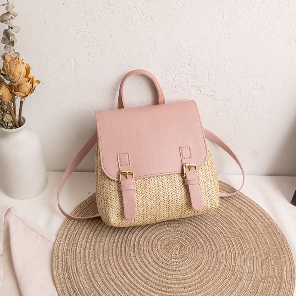 Fashion PU Leather Straw Backp - огляд і ціна Vintage Fashion Look